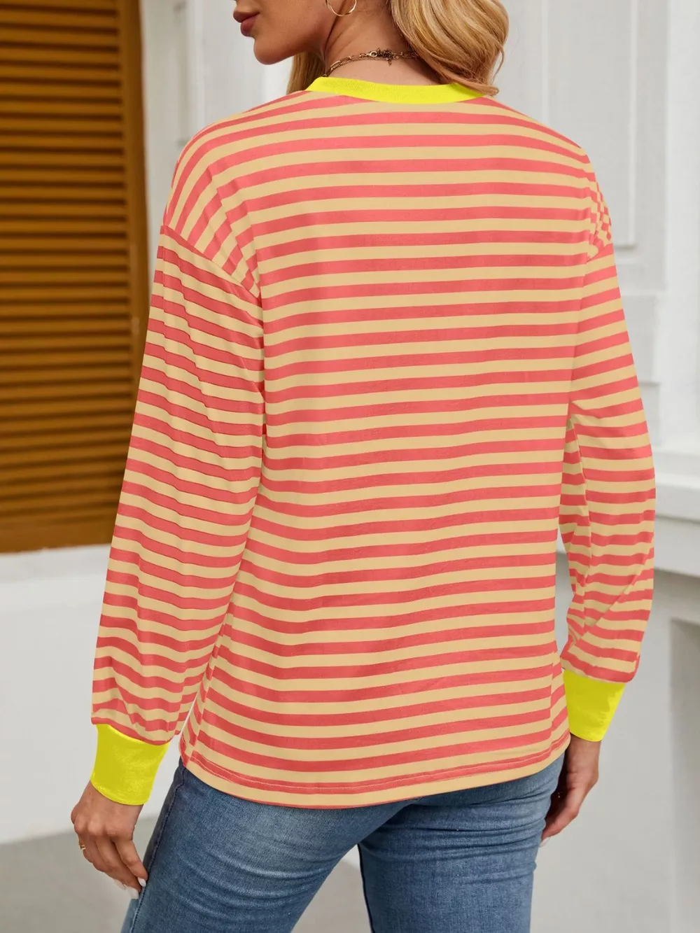 Striped Long Sleeve Casual T-Shirt, image 10