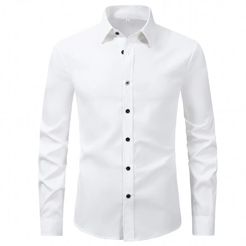 Men's Plus Size Button Up Long Sleeve Shirt, image 2