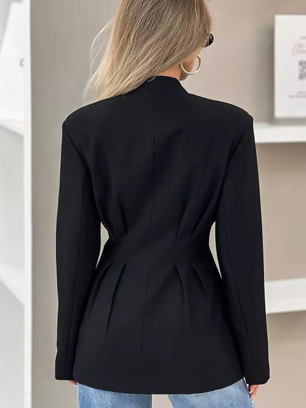 Fitted Button-Down Jacket, image 3