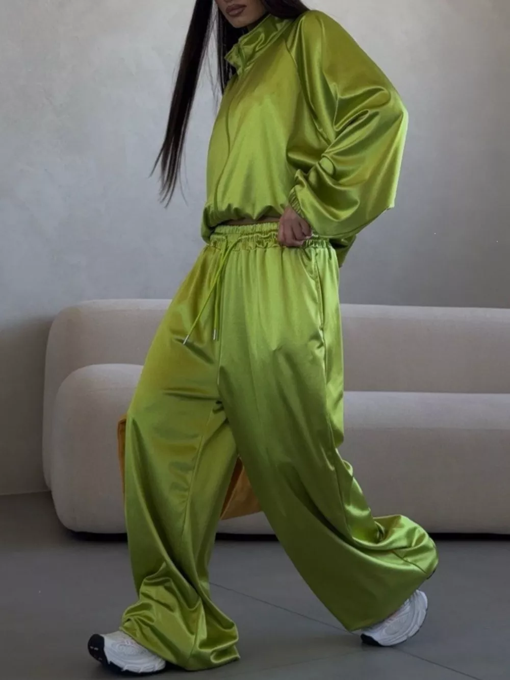 Zip Up Raglan Sleeve Jacket and Pants Set, image 4