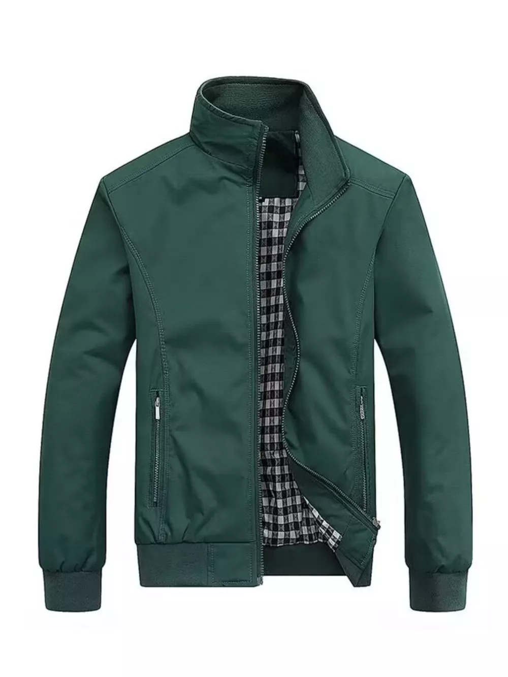 Men's Plus Size Casual Stand Collar Lightweight Jacket, image 5