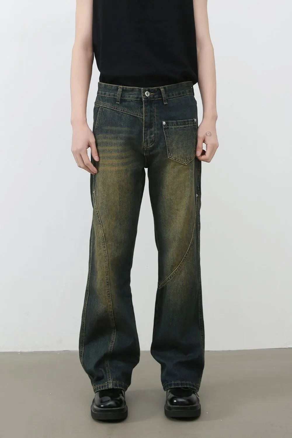 Men's Mid Rise Bootcut Jeans, image 3