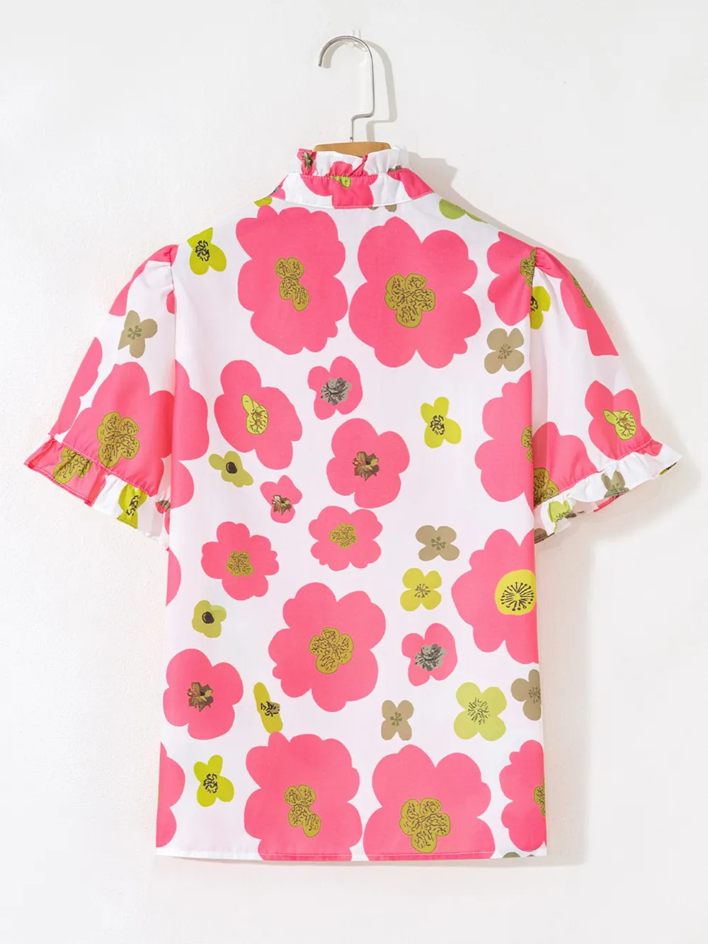 Floral Print Short Sleeve Blouse, image 5