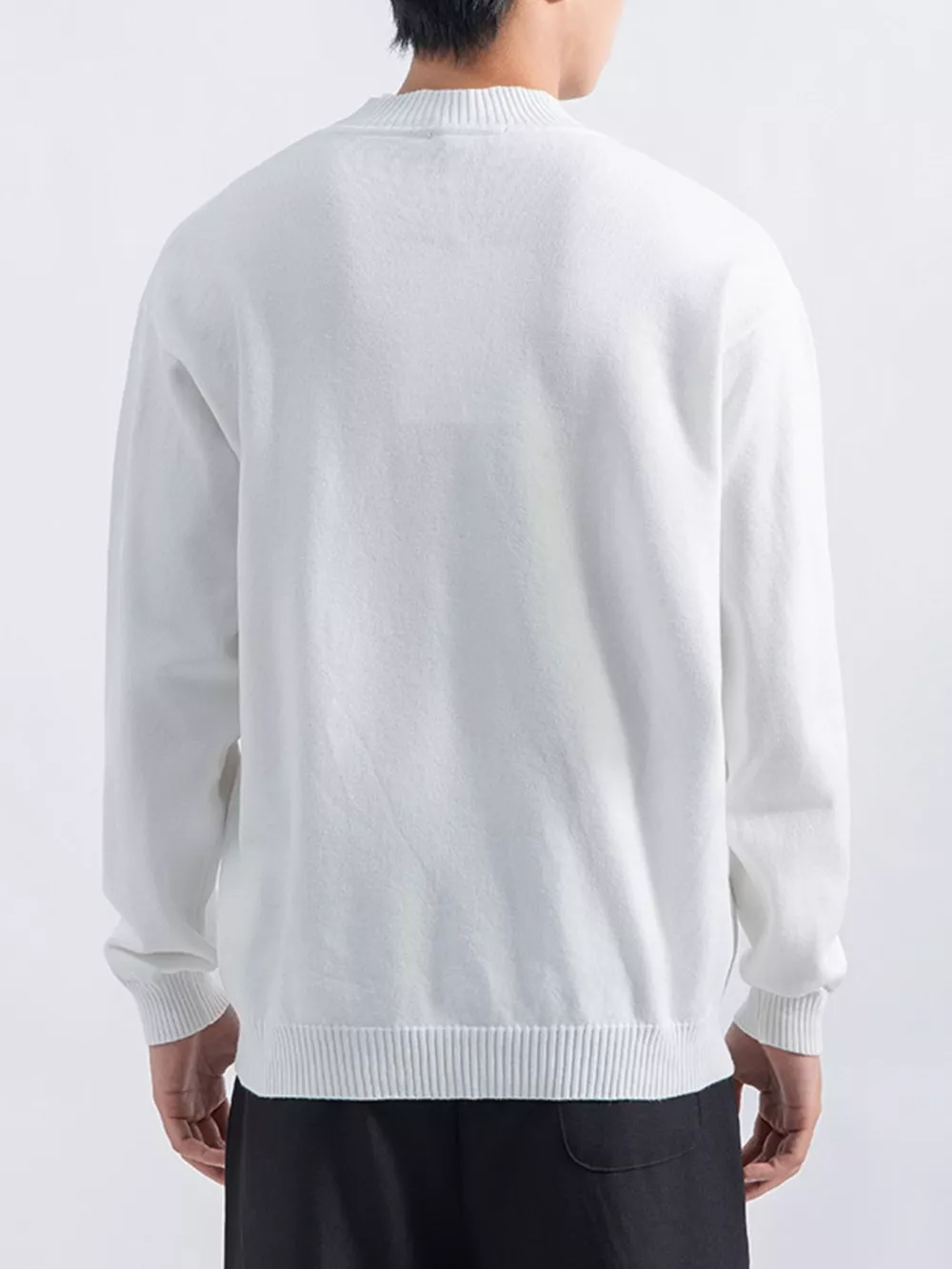 Men's Plus Size Minimalist Mock Neck Sweater, image 17