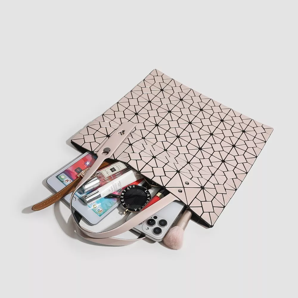 Geometric Lattice Pattern Handbag, image 3
