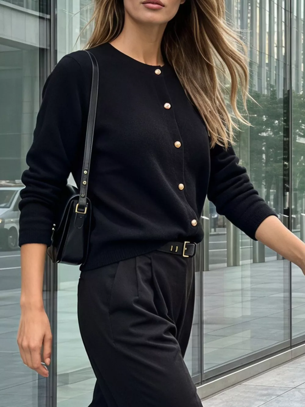 Classic Button-Down Knit Cardigan, image 15