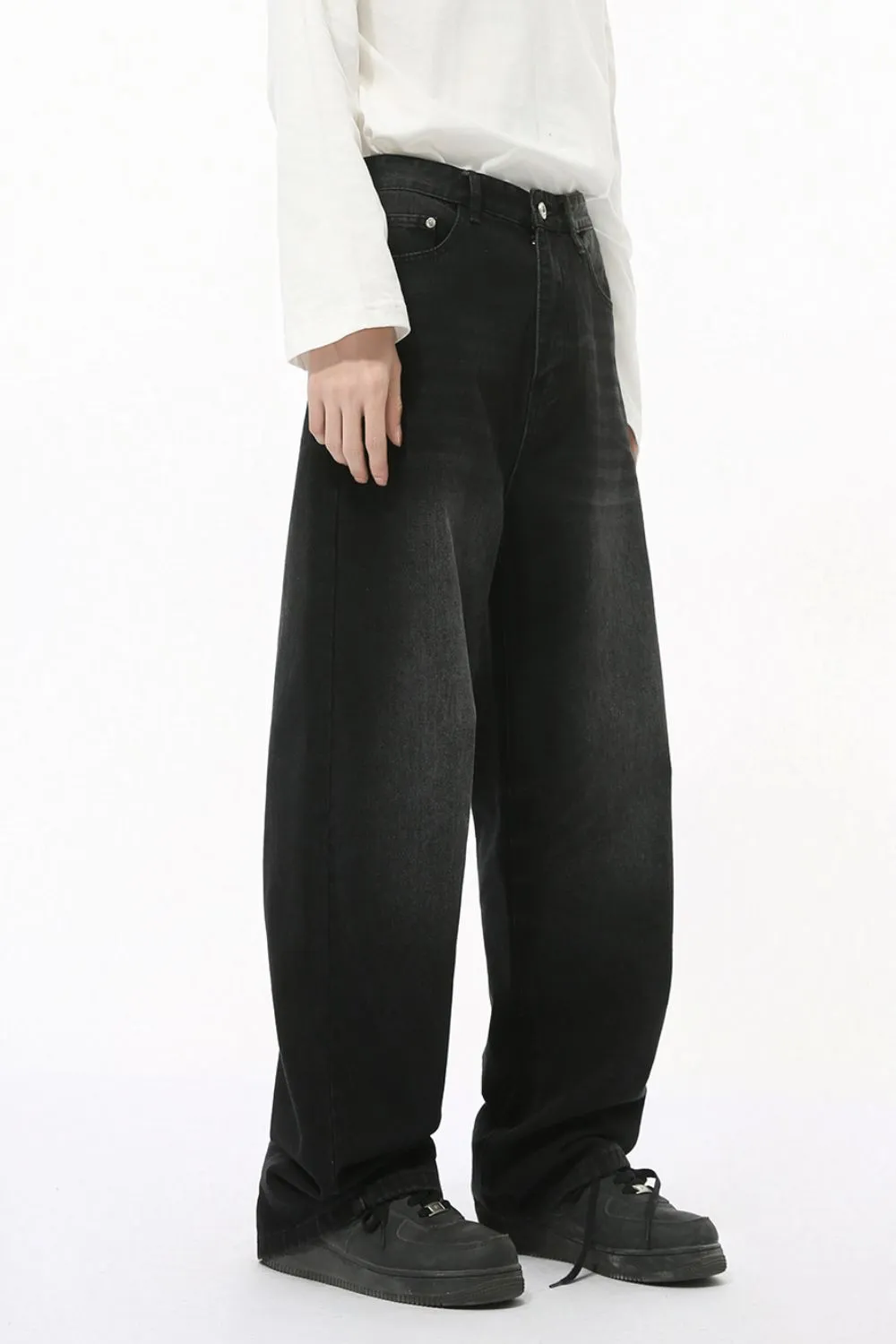 High Rise Wide Leg Casual Jeans, image 4