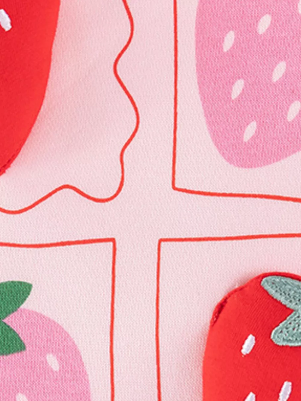 Children's Strawberry Graphic Sweatshirt and Gingham Pants Set, image 4