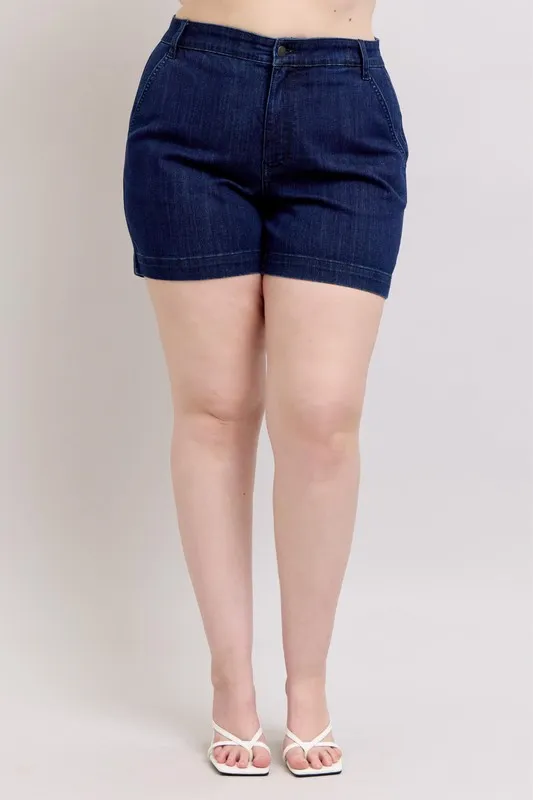 Full Size High Waist Denim Shorts Plus Size, image 5