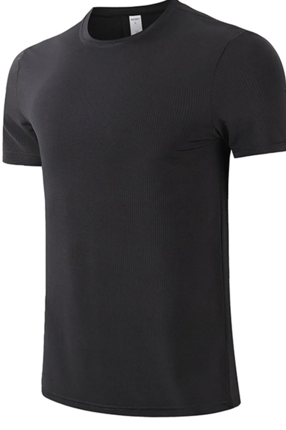 Men's Round Neck Ribbed Active T-Shirt
