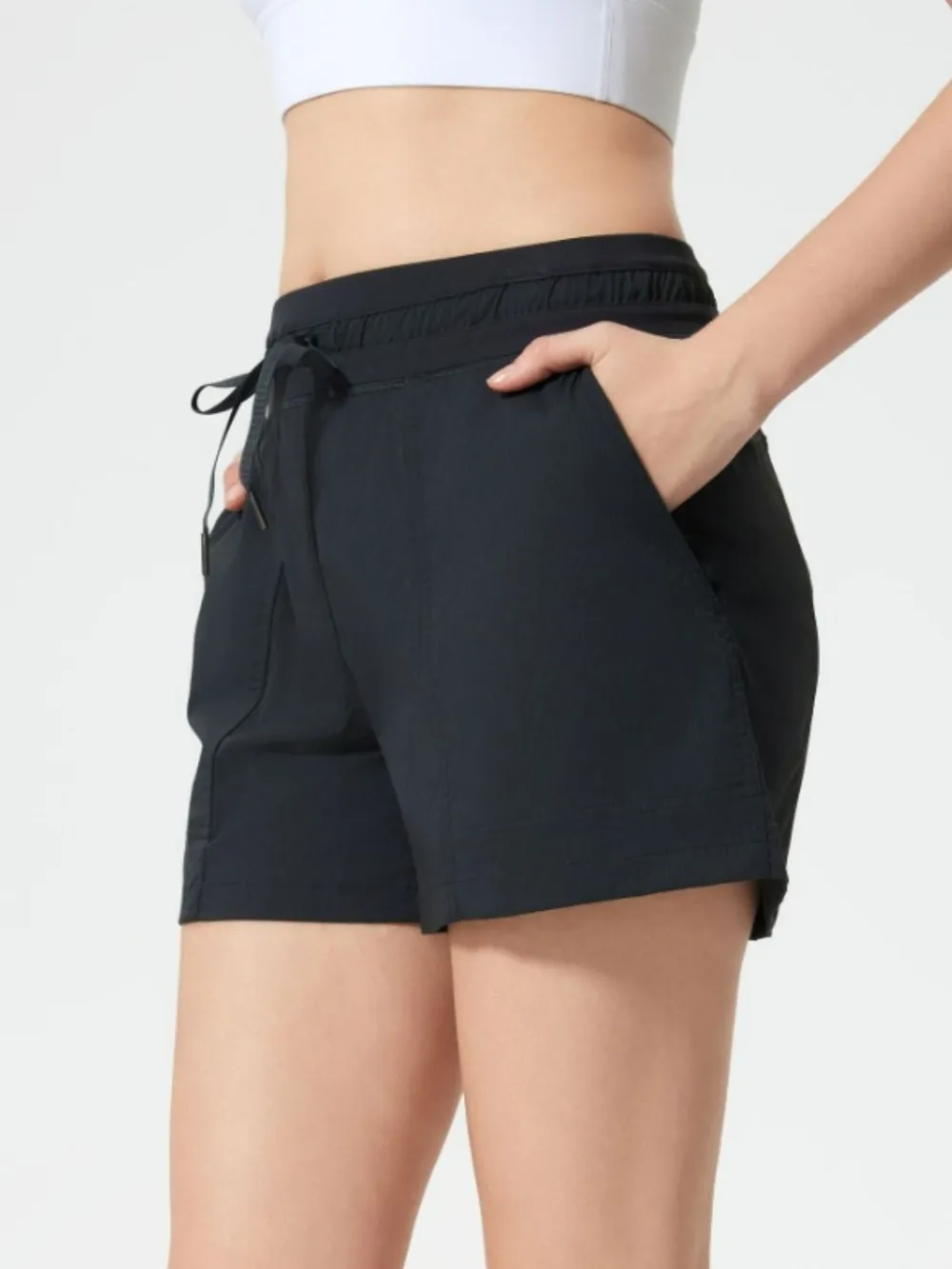 Drawstring Active Shorts with Pockets, image 8