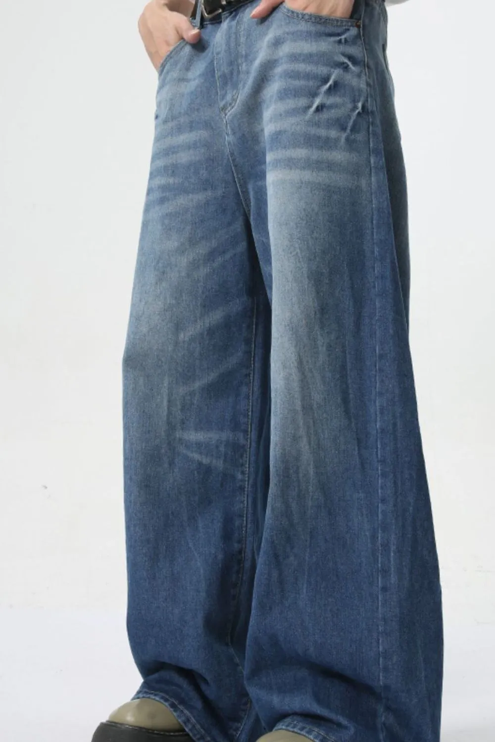 Wide Leg Men's Jeans with Pockets, image 5