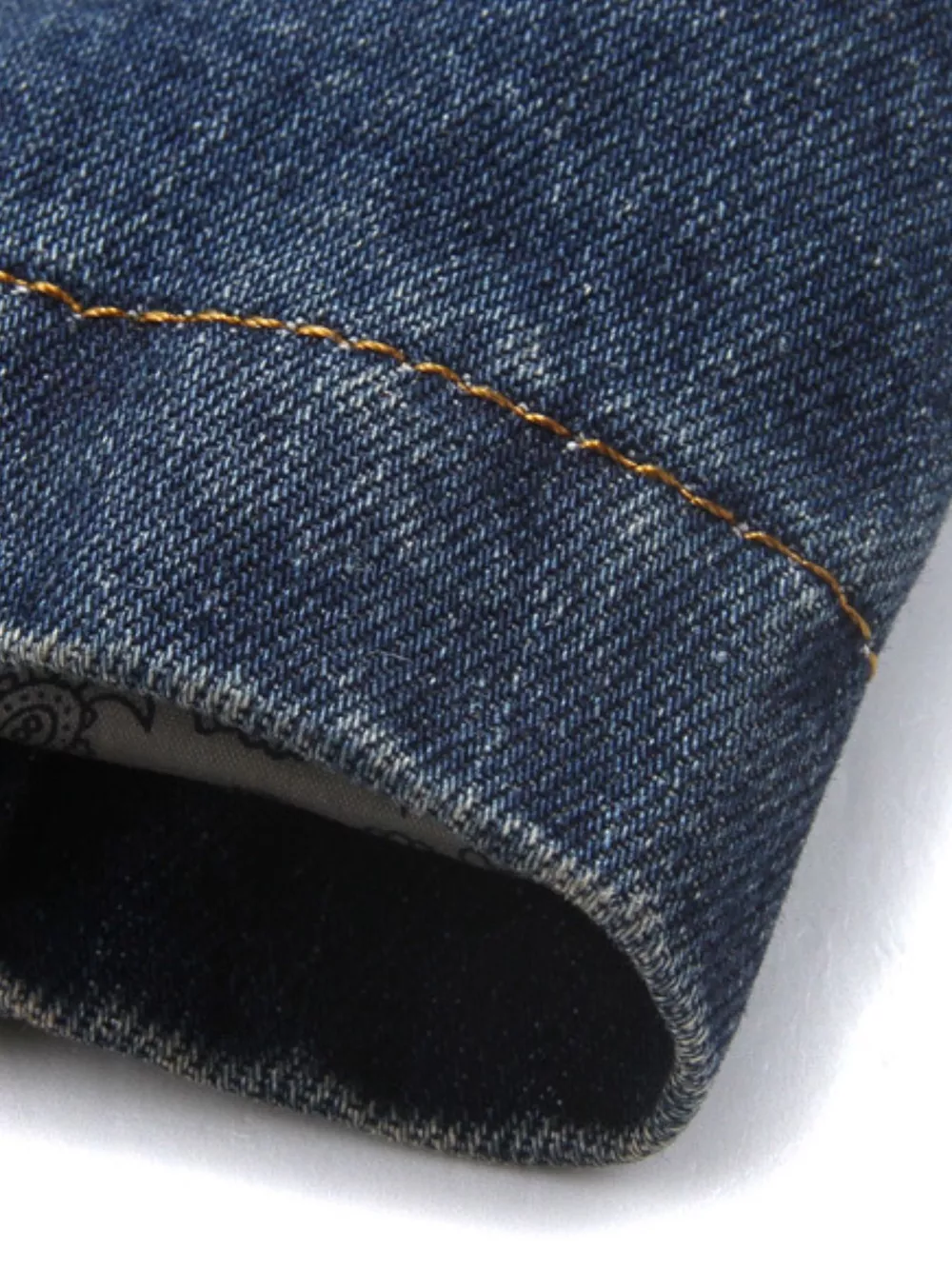 Men's Plus Size Lapel Collar Button Up Denim Blazer, image 9