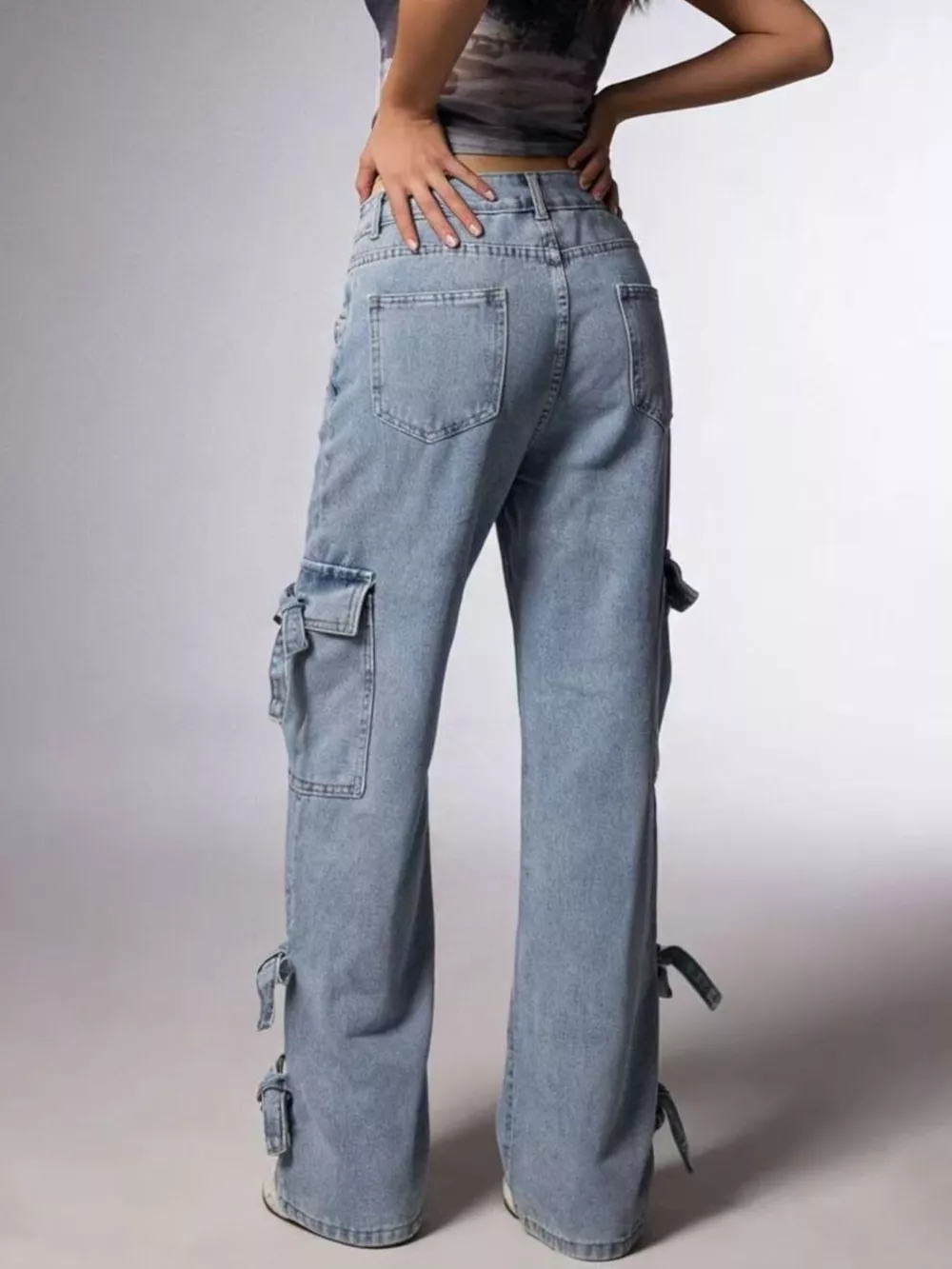 Bow Wide Leg Jeans, image 5