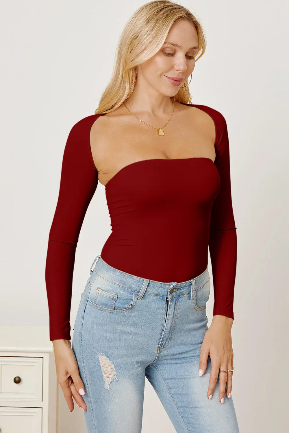 Cutout Raglan Sleeve Bolero and Tube Top, image 7