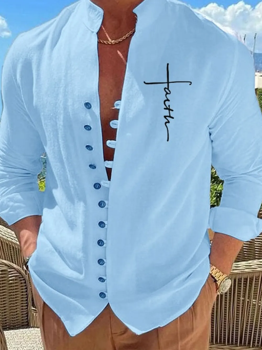 Men's Full Size Button Down Casual Shirt Plus Size, image 3