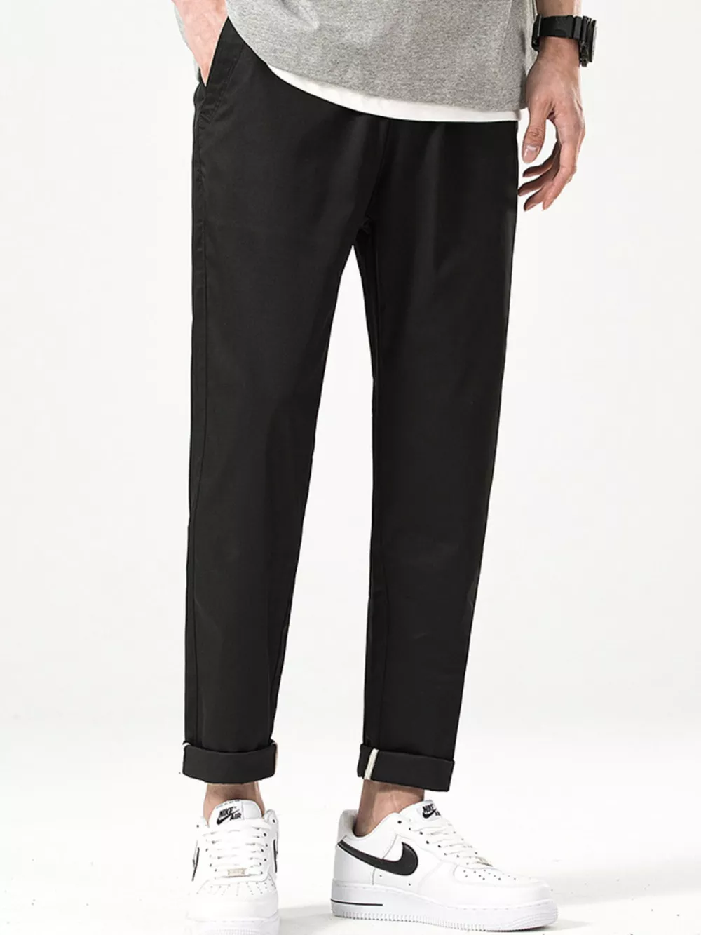 Men's Casual Straight-Leg Cropped Pants, image 5