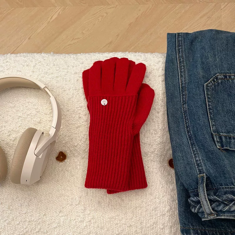 Ribbed Knit Touchscreen Gloves, image 8