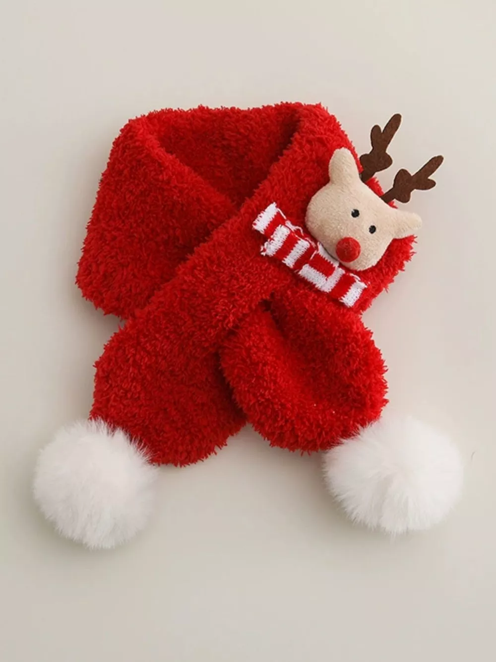 Children's Christmas Pom Pom Hat and Scarf Set, image 2