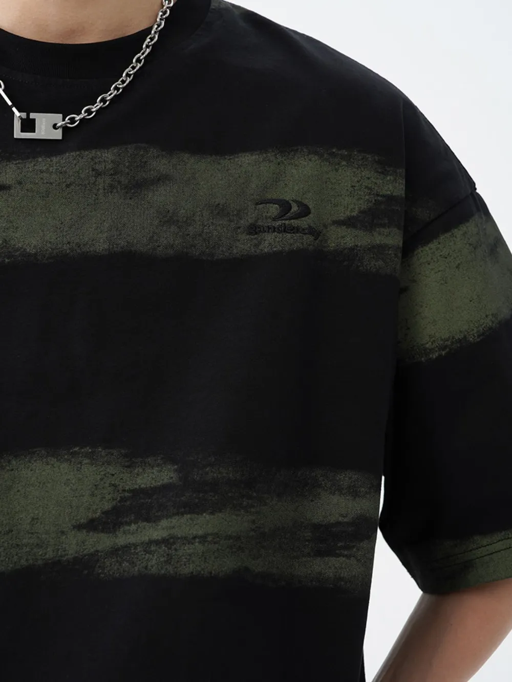 Men's Plus Size Basic style Round Neck Striped T-Shirt, image 6