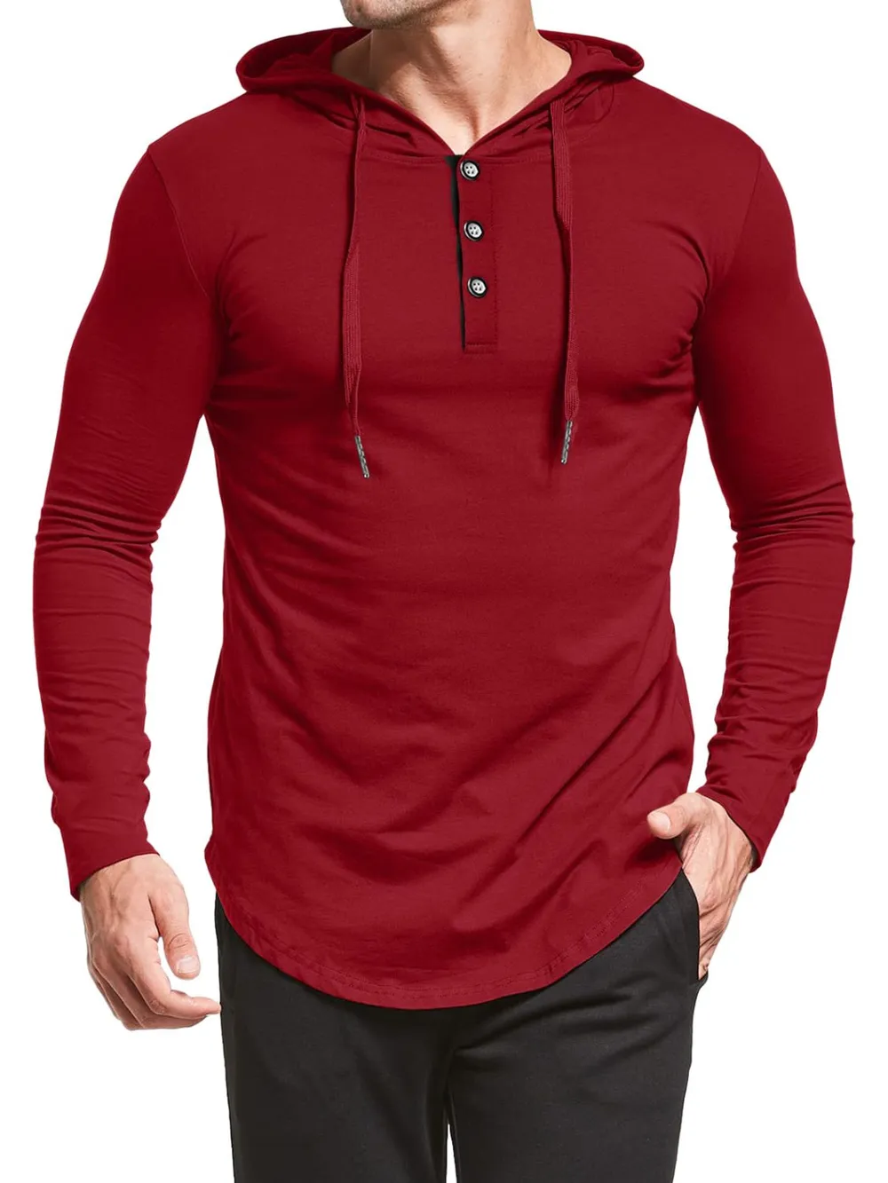 Men's Plus Size Drawstring Long Sleeve Hoodie, image 6