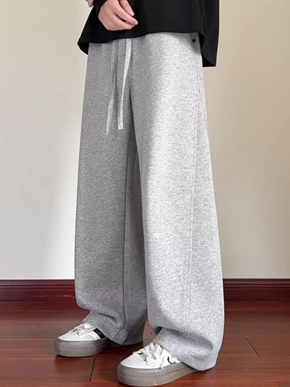 Men's Plus Size Drawstring Wide Leg Pants, image 8