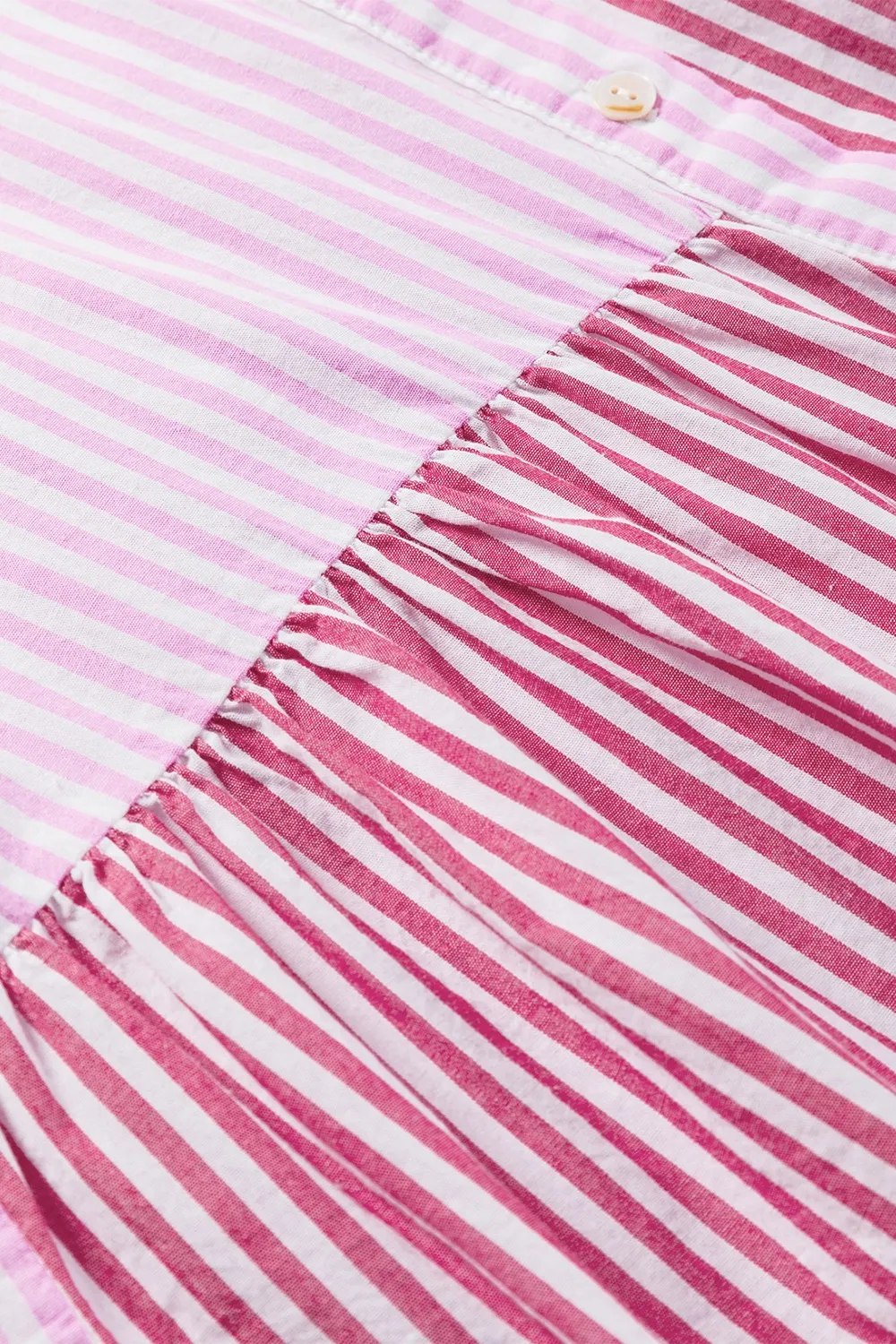 Button Down Striped Ruffled Hem Shirt, image 3