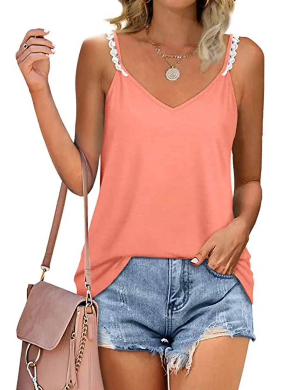 Full Size Lace Detail V-Neck Cami Plus Size, image 11