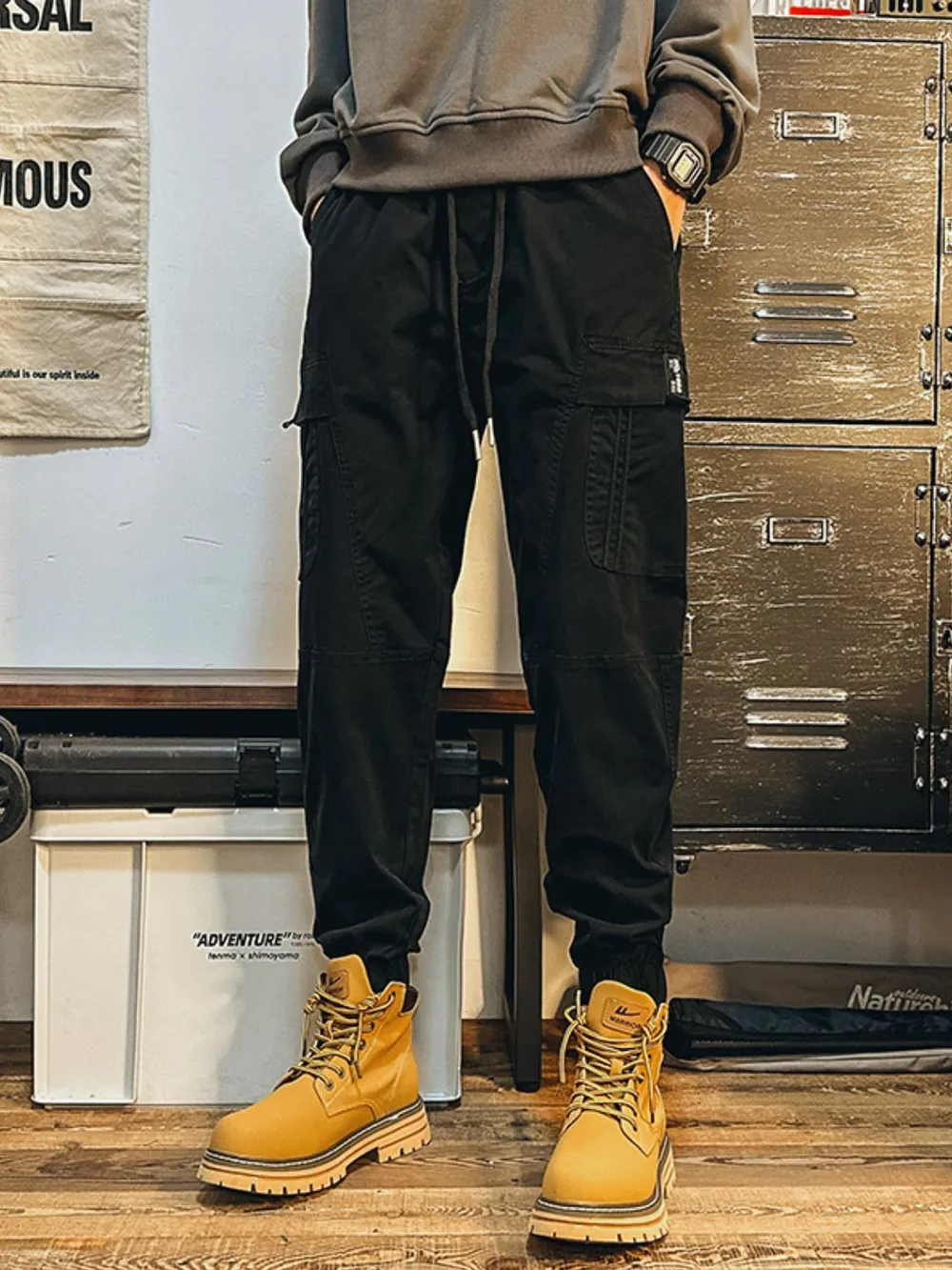 Men's Plus Size Drawstring Pants with Cargo Pockes, image 5