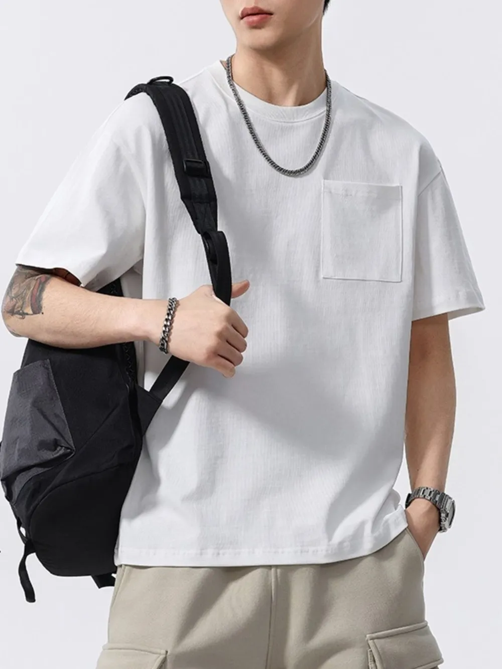 Men's Full Size Round Neck Short Sleeve T-Shirt Plus Size, image 10