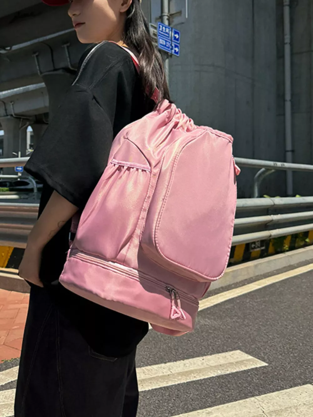 Drawstring Backpack Duffle Bag