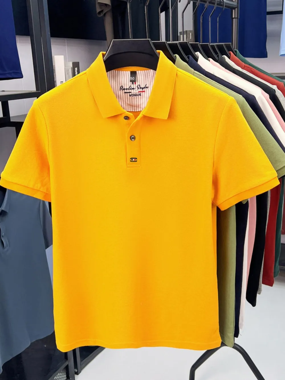 Men's Plus Size Collared Neck Short Sleeve Polo, image 11