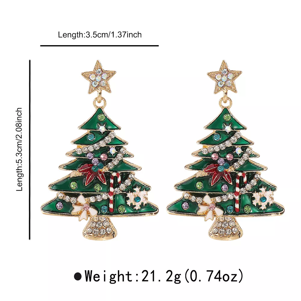 Christmas Tree Dangle Earrings, image 8