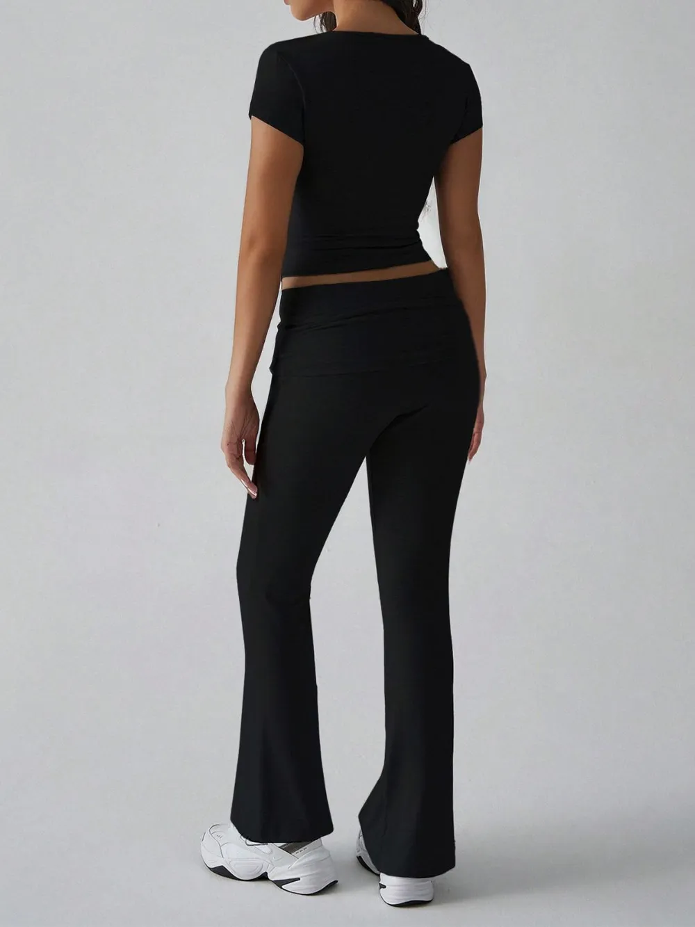 V-Neck Top and Bootcut Leggings Set, image 8
