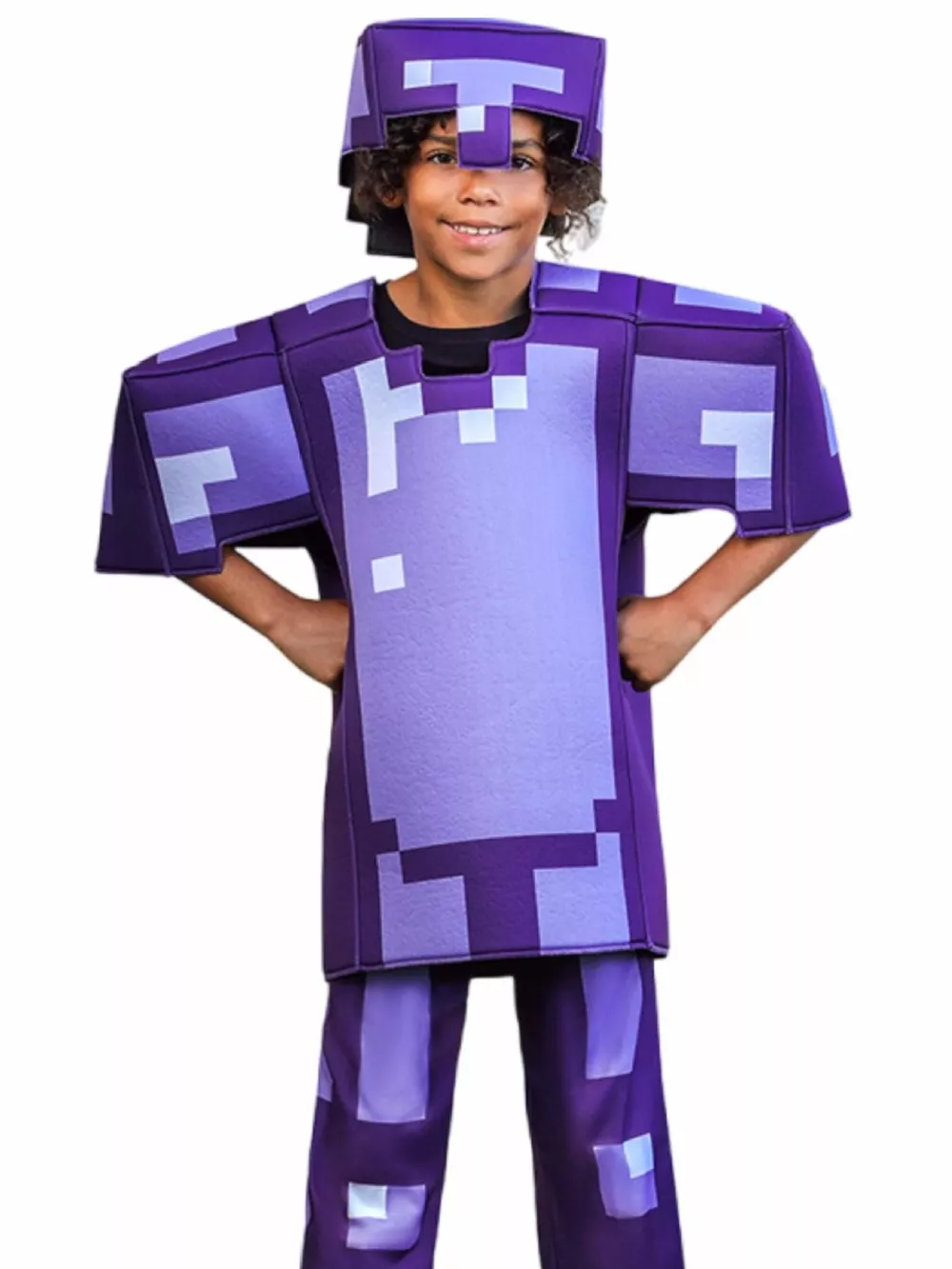 Children's Minecraft Pixelated Print Costume Set, image 13