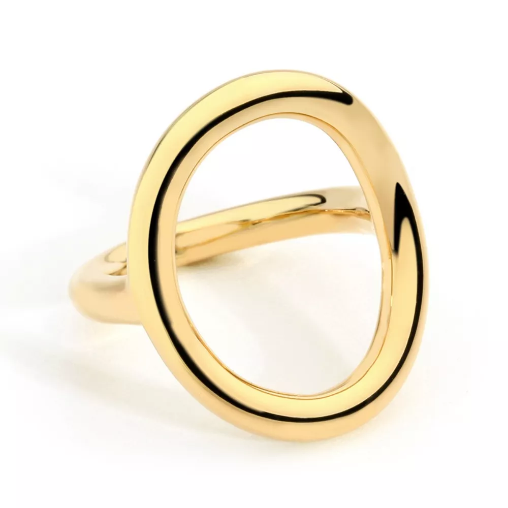 18K Gold-Plated Copper Round Ring, image 2