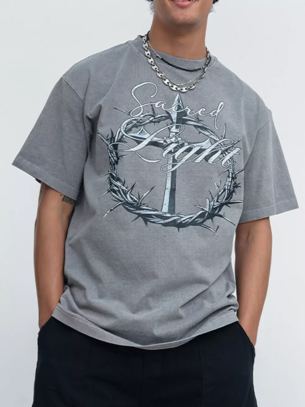 Men's Vintage Washed Graphic T-Shirt, image 7
