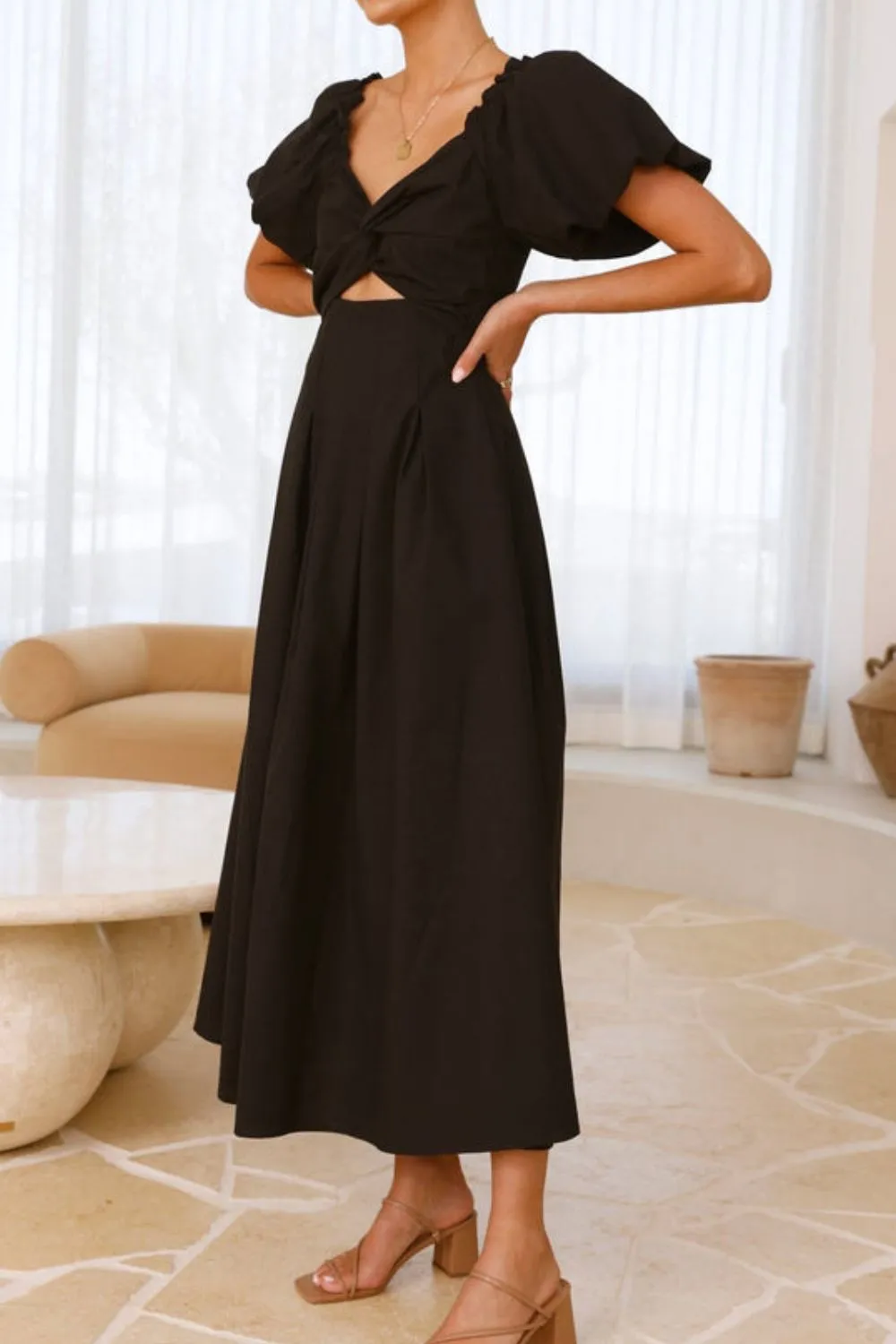 Sweetheart Neck Puff Sleeve Dress, image 15