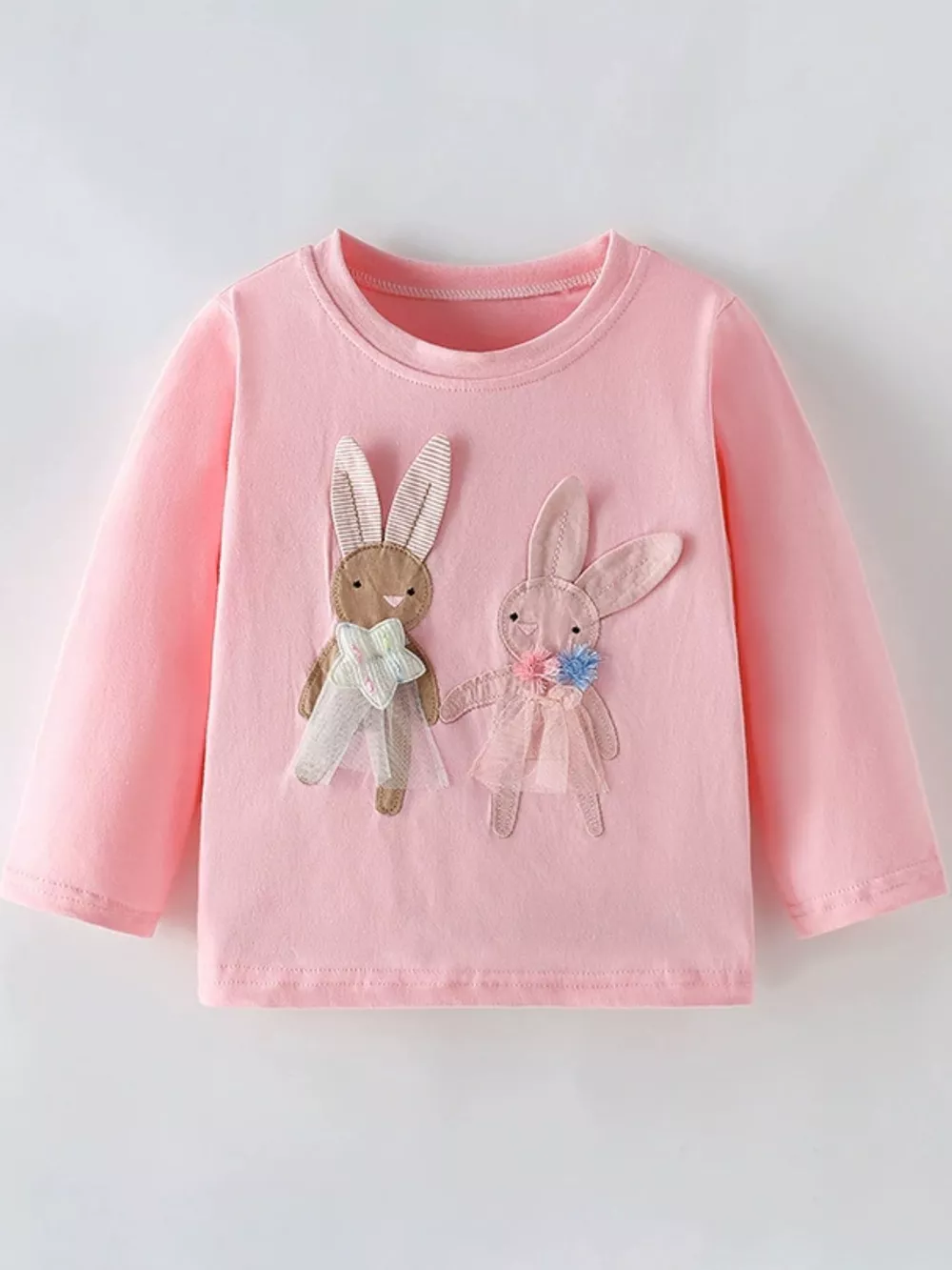 Children's Bunny Applique Long Sleeve T-Shirt