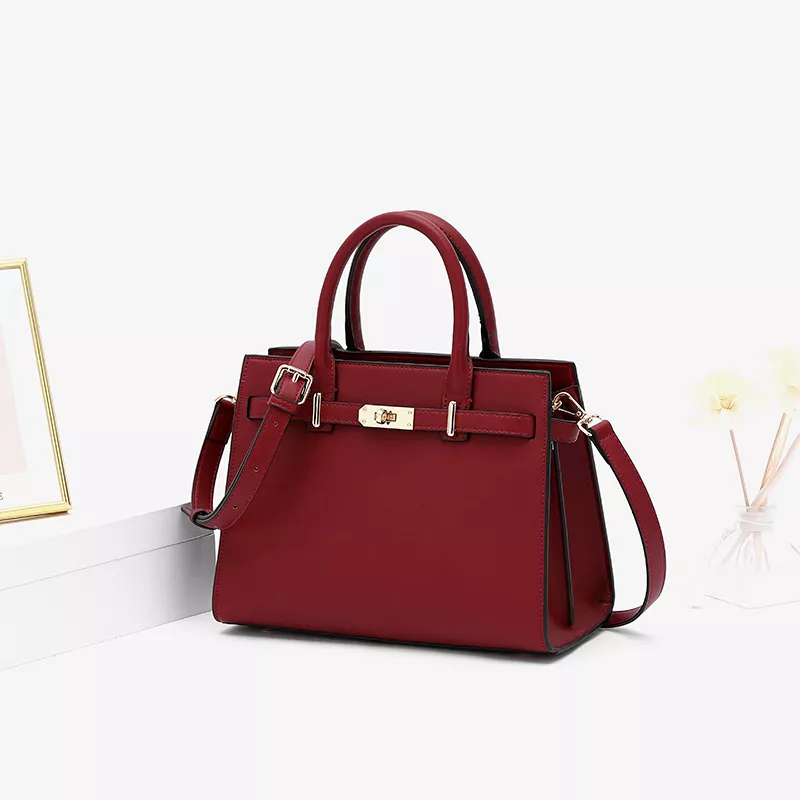Leather Handbag with Detachable Shoulder Strap, image 4