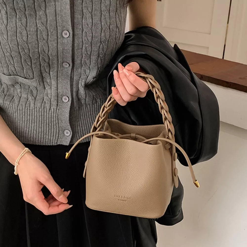 PU Leather Bucket Crossbody Bag, image 2