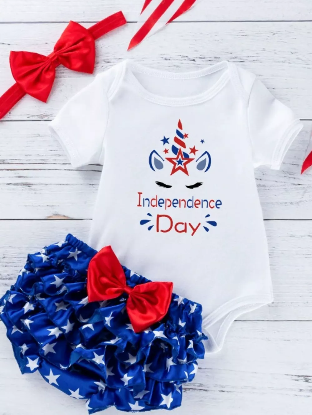 Children's Little Miss America Patriotic Outfit Set, image 22