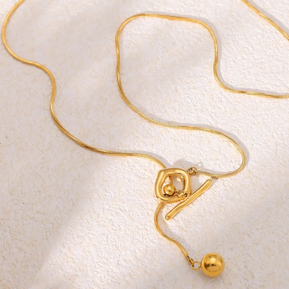 Stainless Steel Bead Necklace, image 2