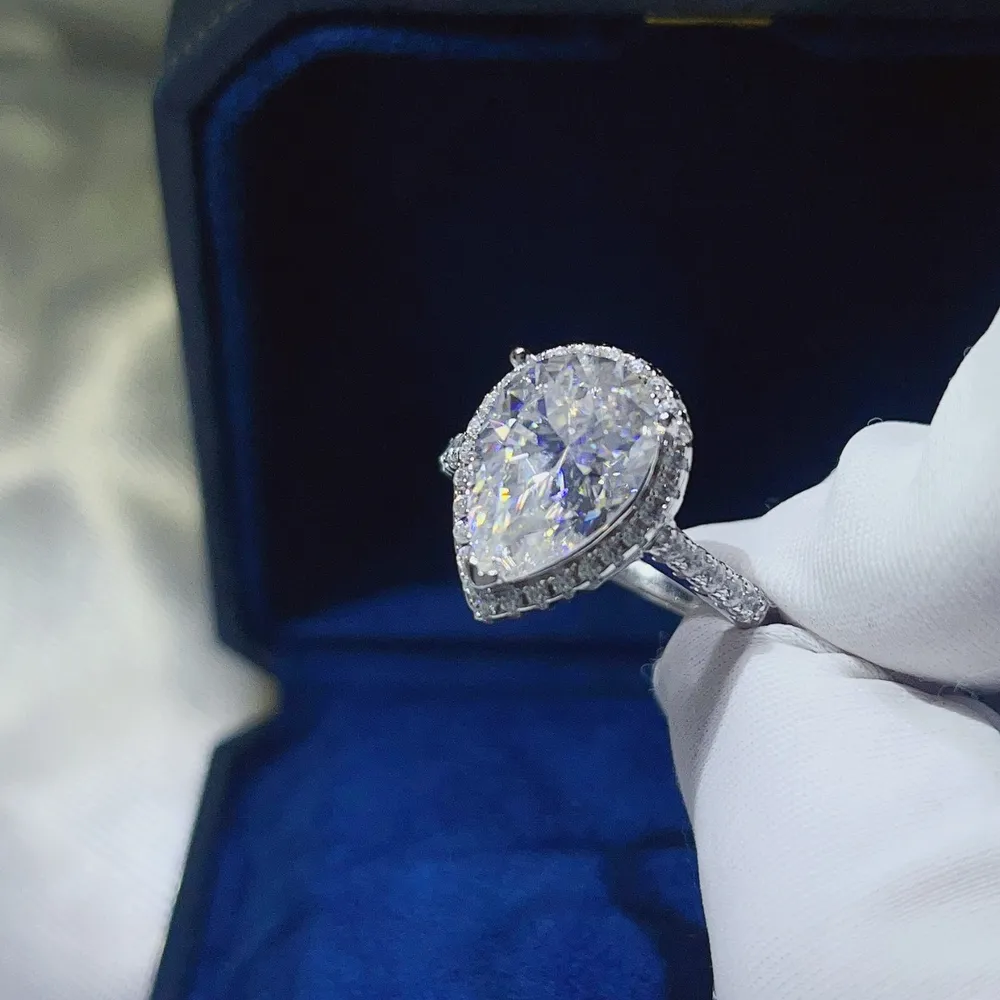 2 Carat Moissanite 925 Sterling Silver Ring, image 5