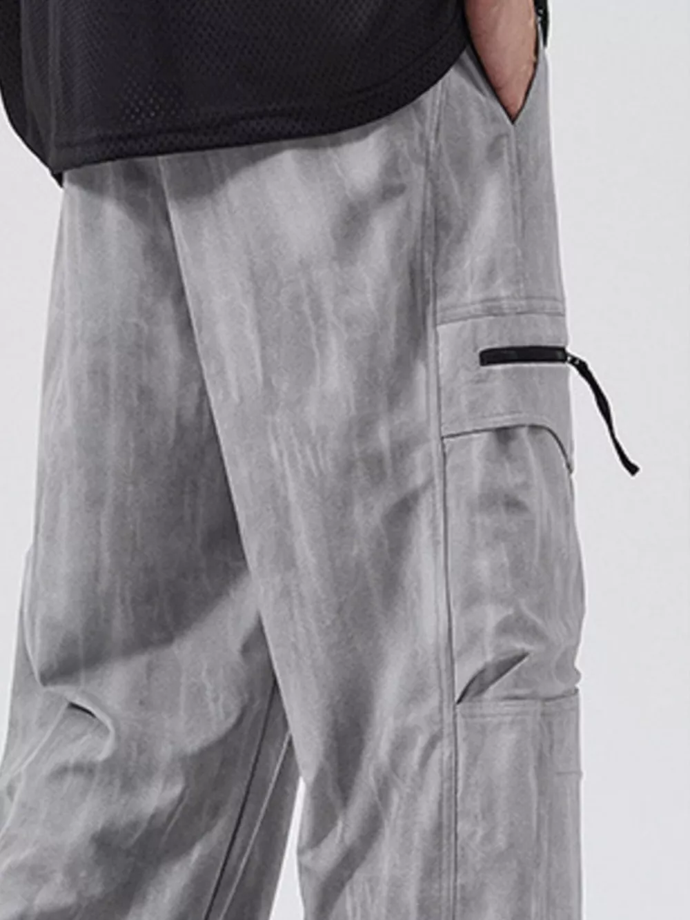 Men's Multi-Pocket Drawstring Cargo Pants, image 6