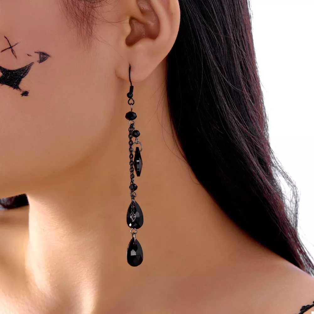 Halloween Teardrop Chain Dangle Earrings, image 2
