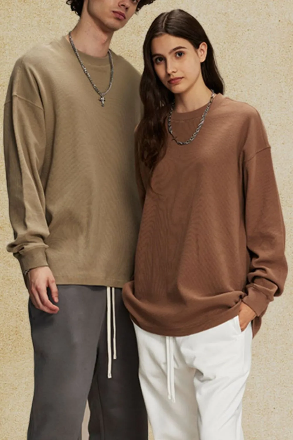 Men's Round Neck Long Sleeve T-Shirt, image 4