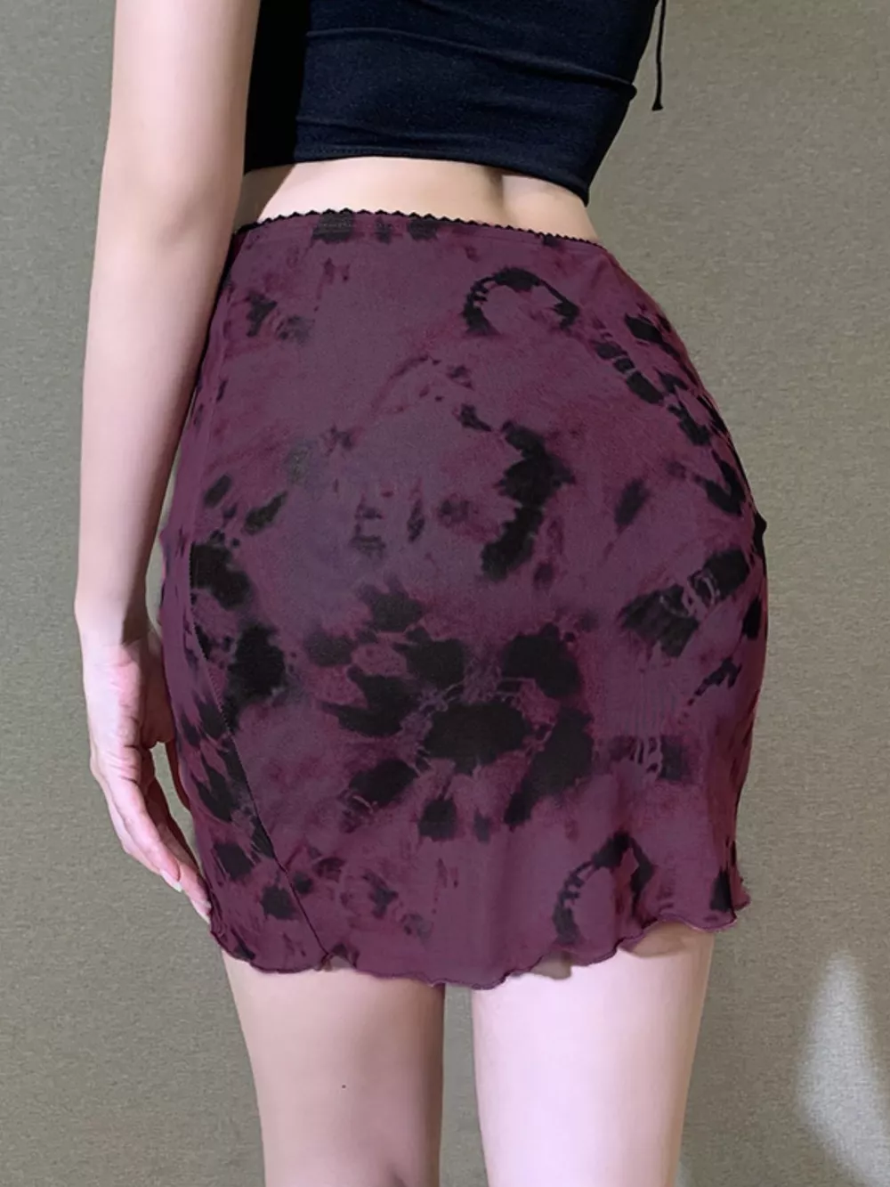 Tie-Dye Bodycon Mini Skirt, image 2