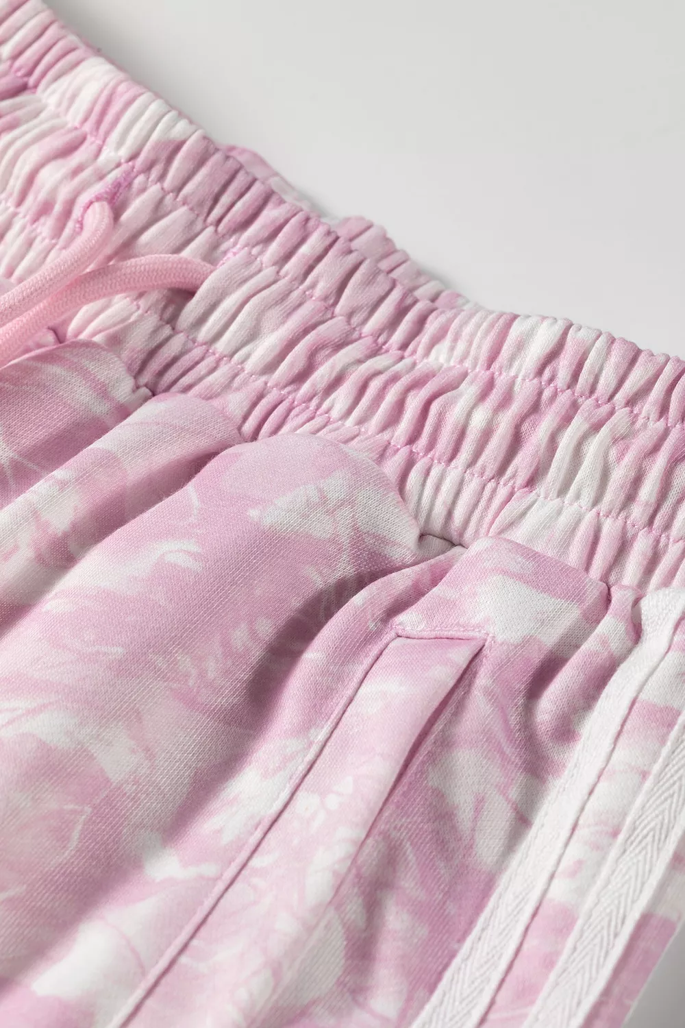 Abstract Print Side Stripe Detail Long Sleeve Top Loose Pants Set, image 11