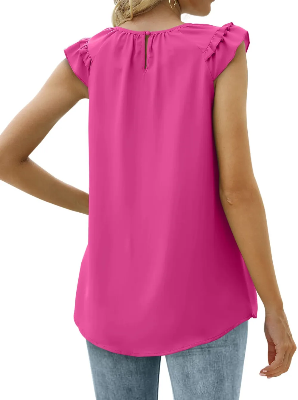 Ruffle Round Neck Blouse, image 4